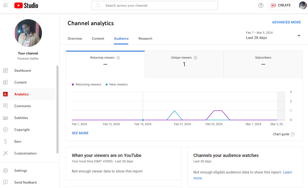 YouTube Analytics - Step 3