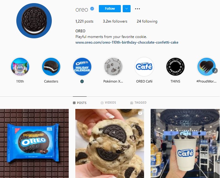 Oreo Instagram marketing