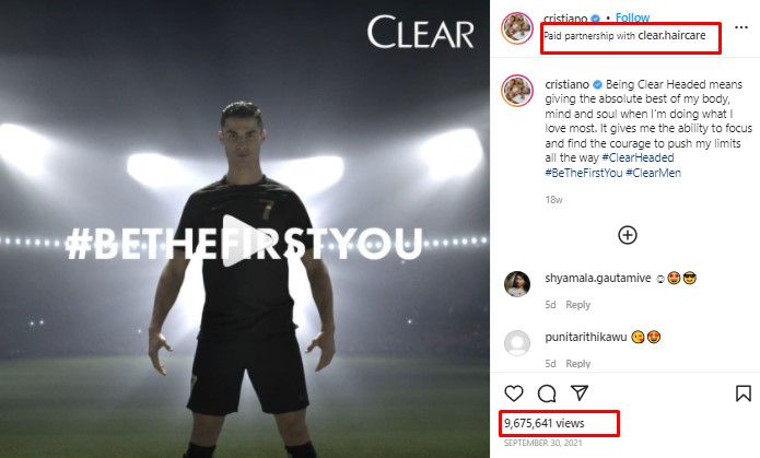 Cristiano Ronaldo and Clear