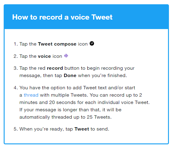 How to Record a Voice Tweet