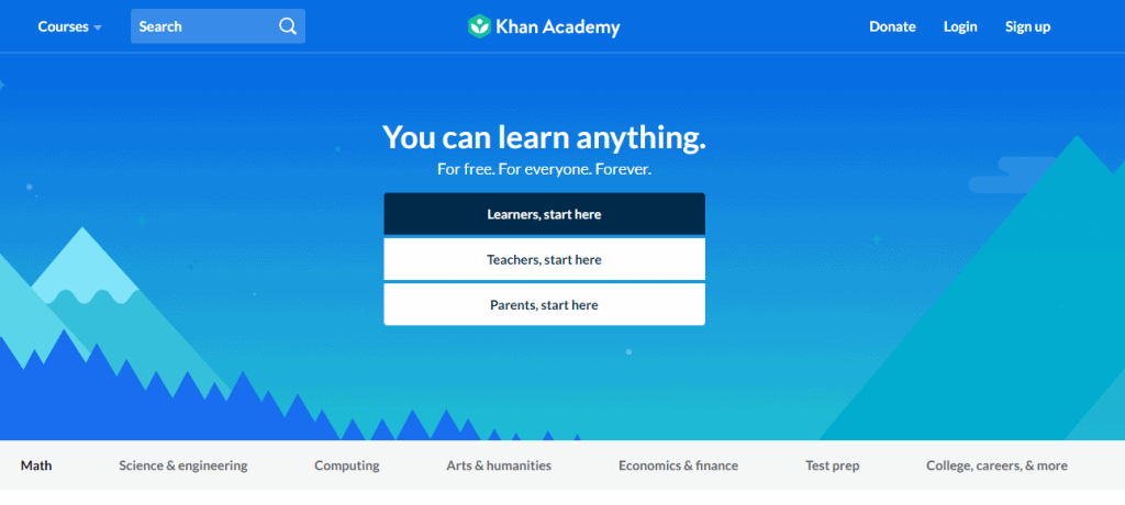 khan-academy-landing-page