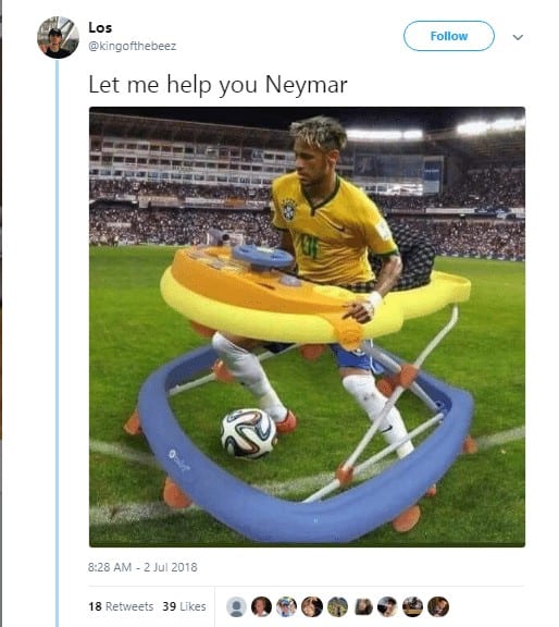 neymar acting reactions