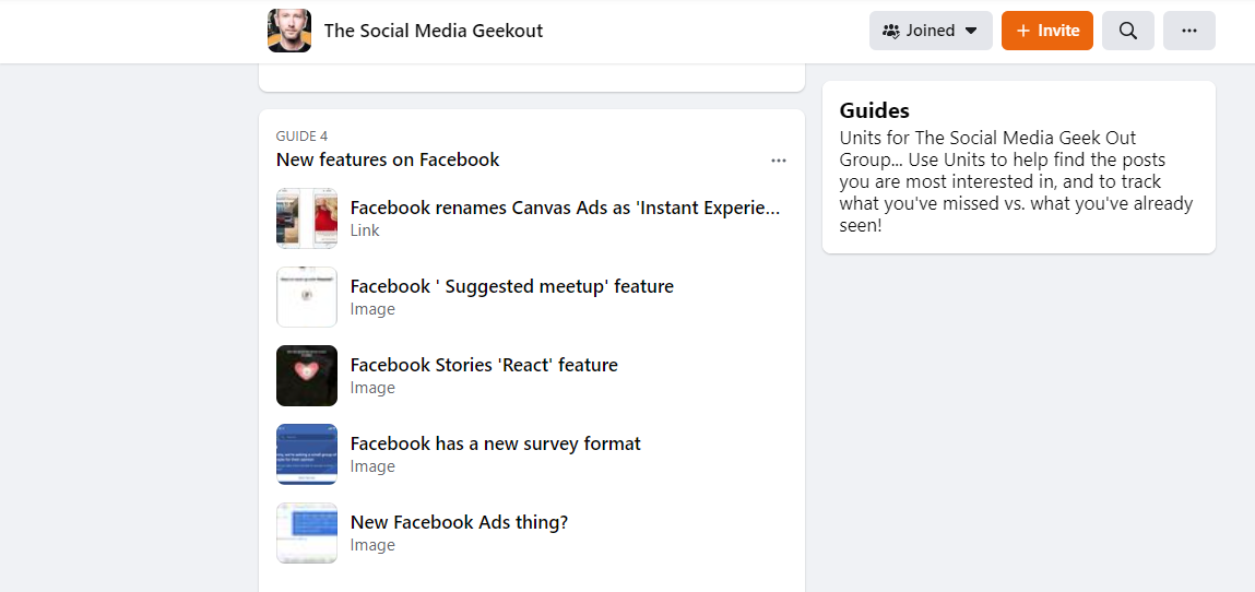 Facebook Groups- Use Guides