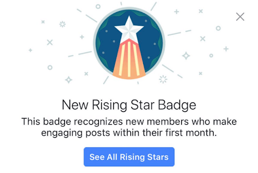 Facebook Rising Star Badge