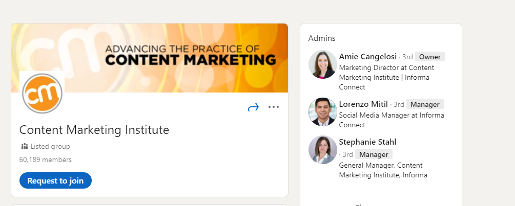 Content marketing institute group