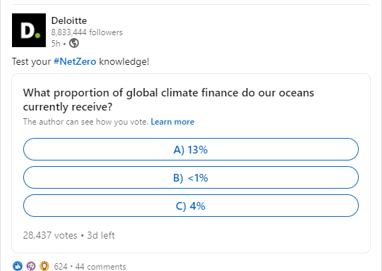 A LinkedIn Poll by Deloitte