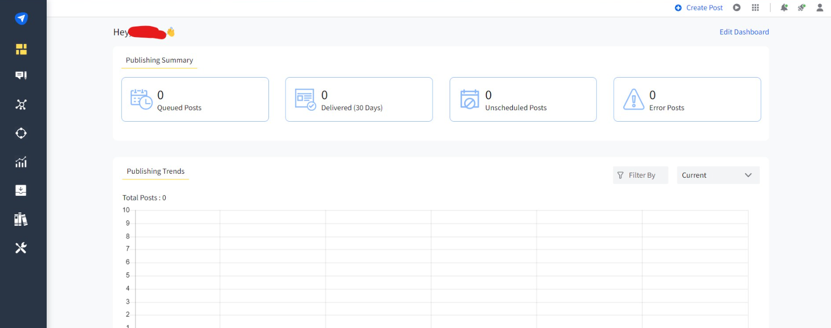 SocialPilot's dashboard