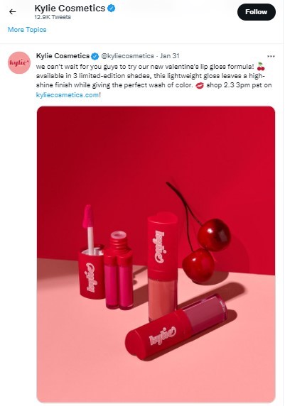 Kylie Cosmetics Twitter