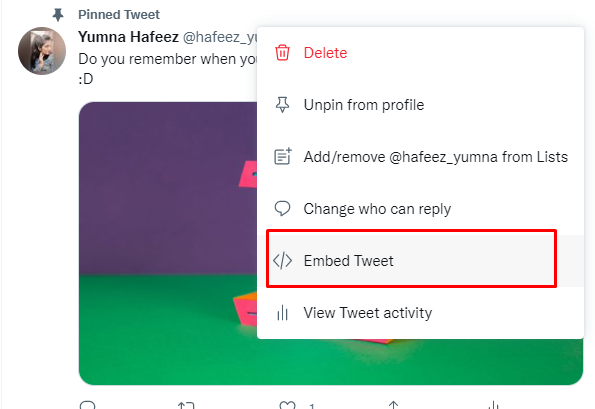 Embed tweet