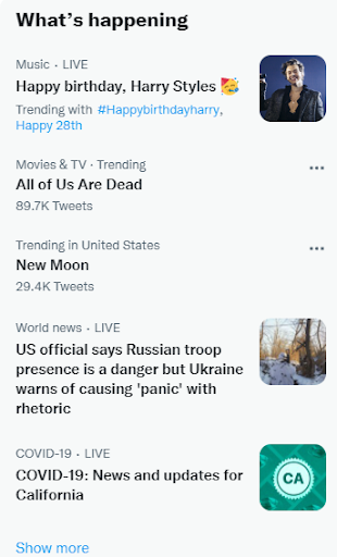 Twitter trending 