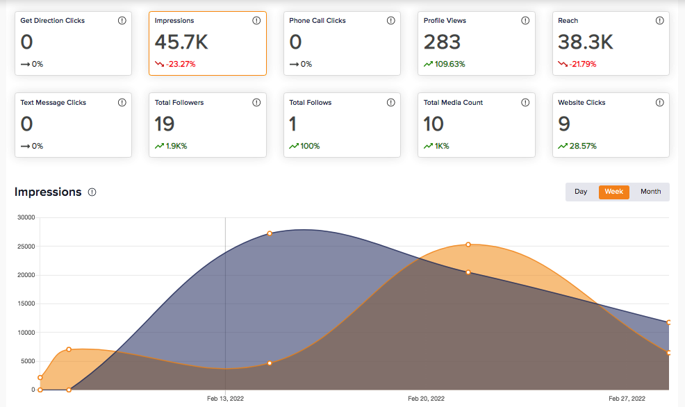 Social Champ Analytics Tab