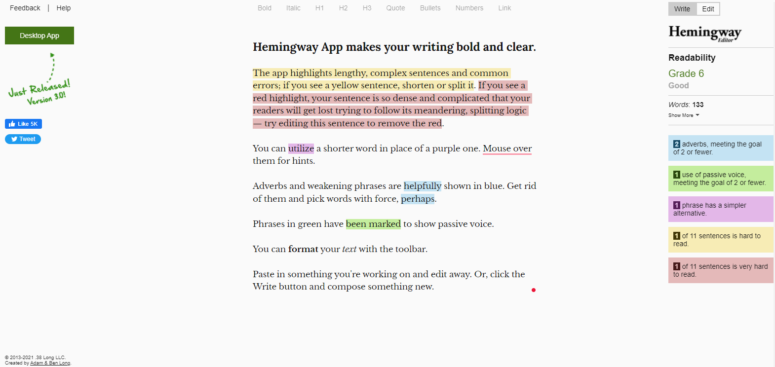 hemmingway Editor