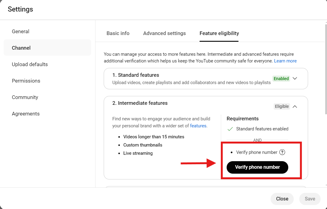 A snapshot of "Intermediate features"