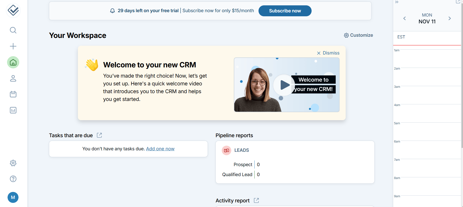 Less Annoying CRM’s Dashboard