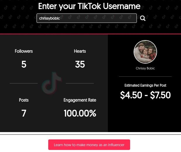 TikTok money calculator