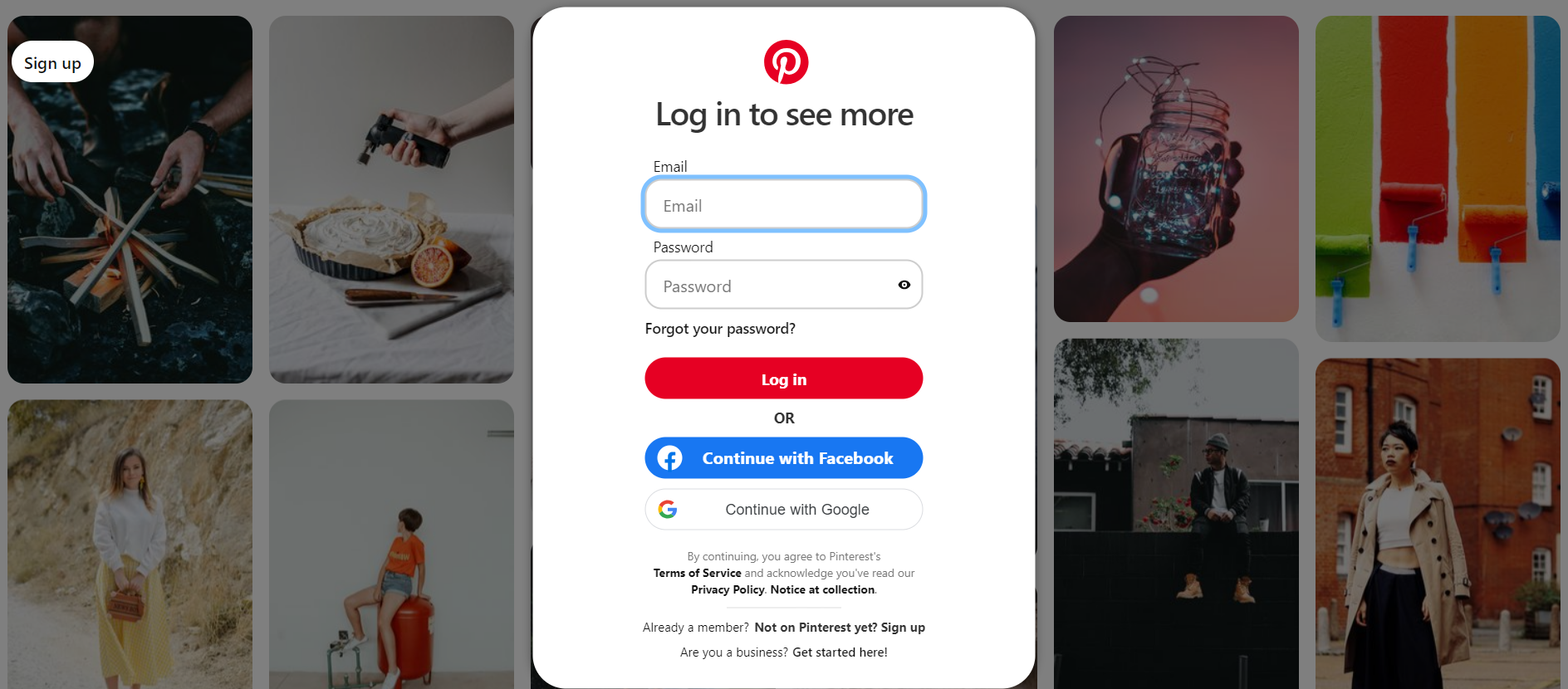 Pinterest Login