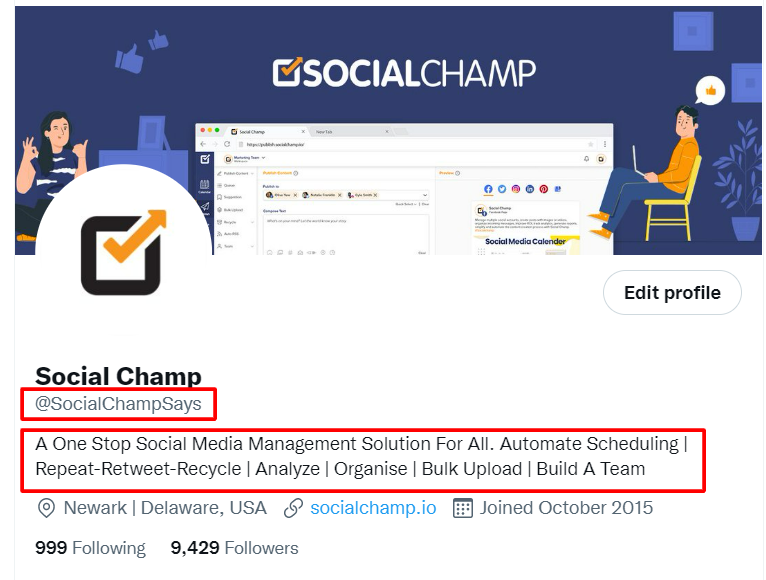 Social Champ Twitter Profile