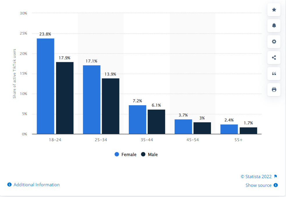 Who Is Online on TikTok: demographics