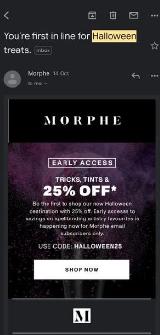 halloween email 