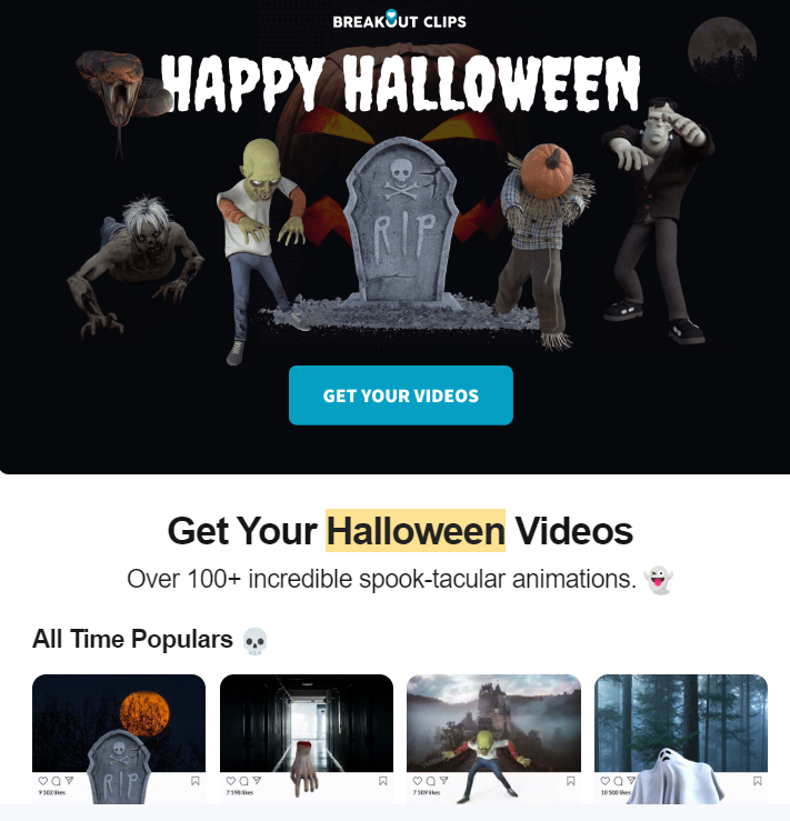 halloween email template 