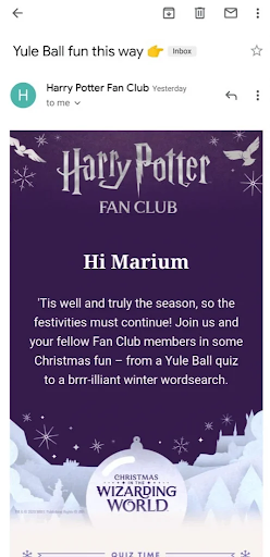 Harry Potter - Christmas Marketing Ideas