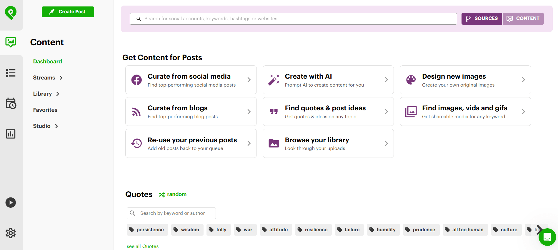 PostPlanner's Dashboard