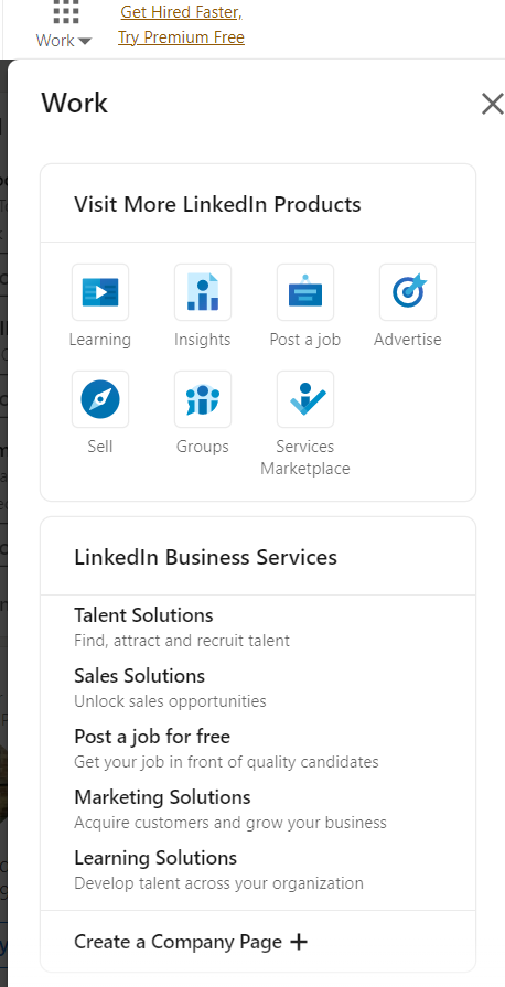 LinkedIn Business Page