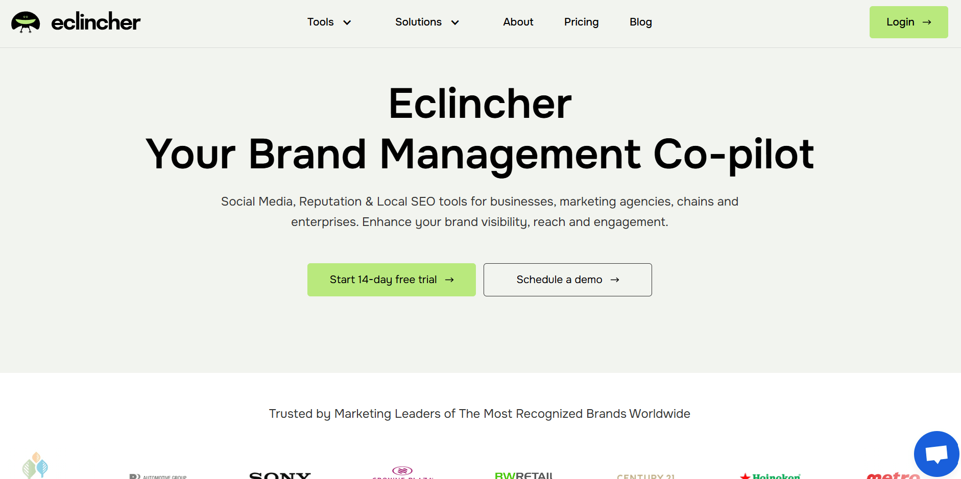 Eclincher Landing Page