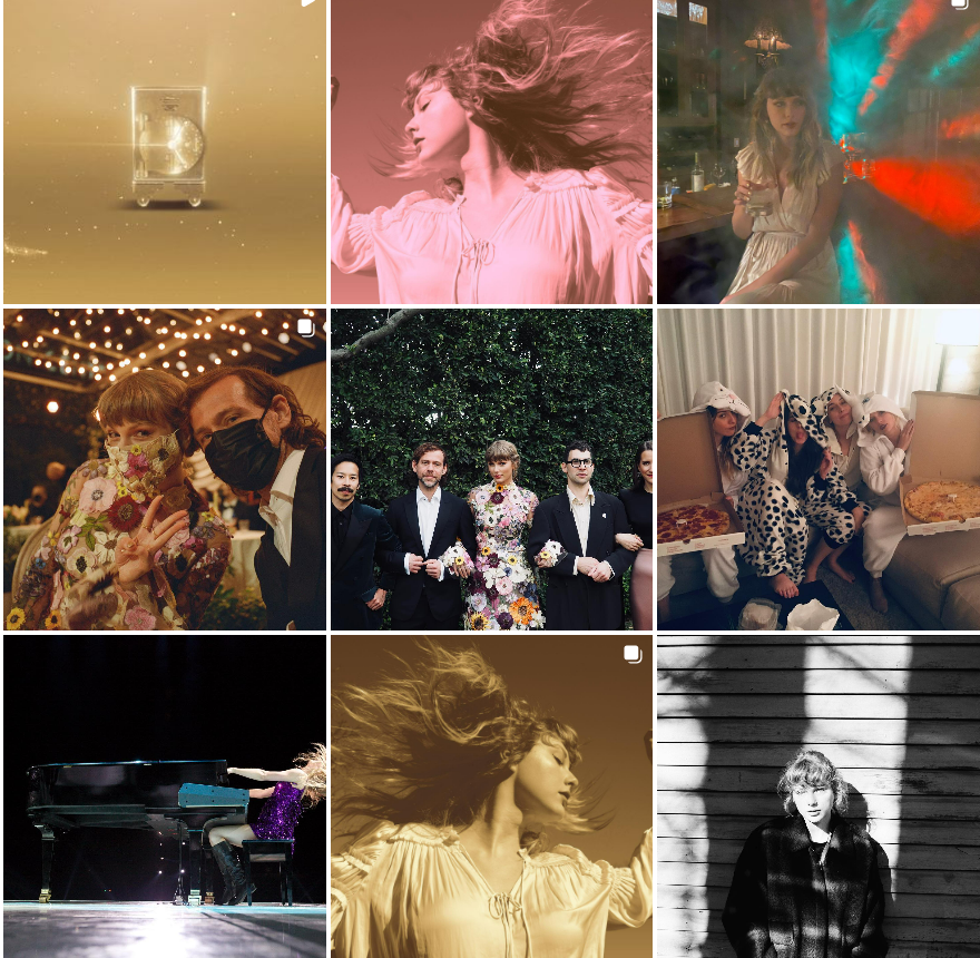 taylor swift Instagram grid