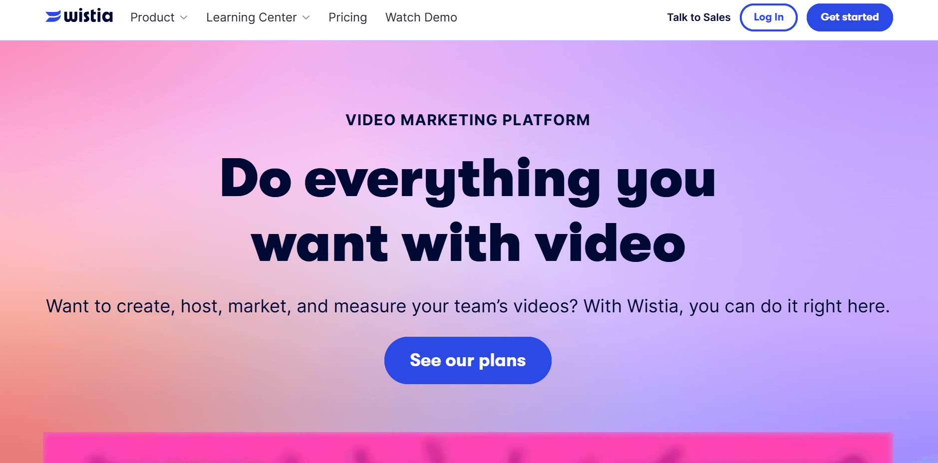 Wistia Landing Page