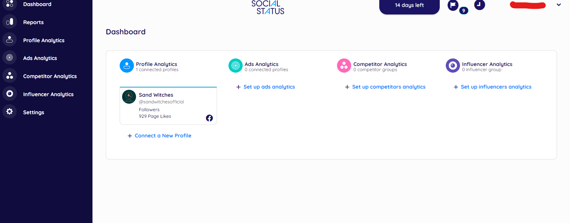 Social Status Dashboard