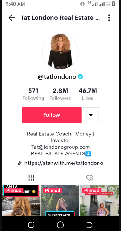 tatlondono verified TikTok acccount example