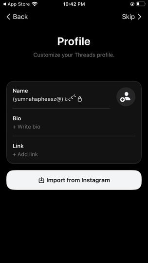 Step 3: Personalize Your Threads Profile