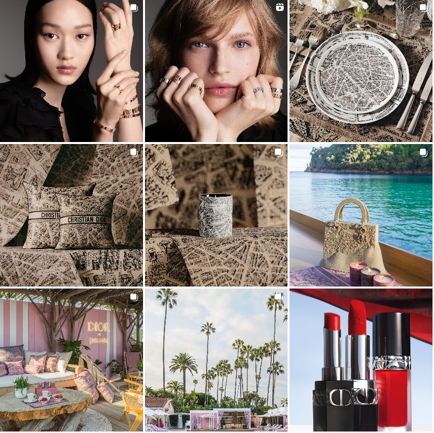 dior Instagram aesthetic profile 