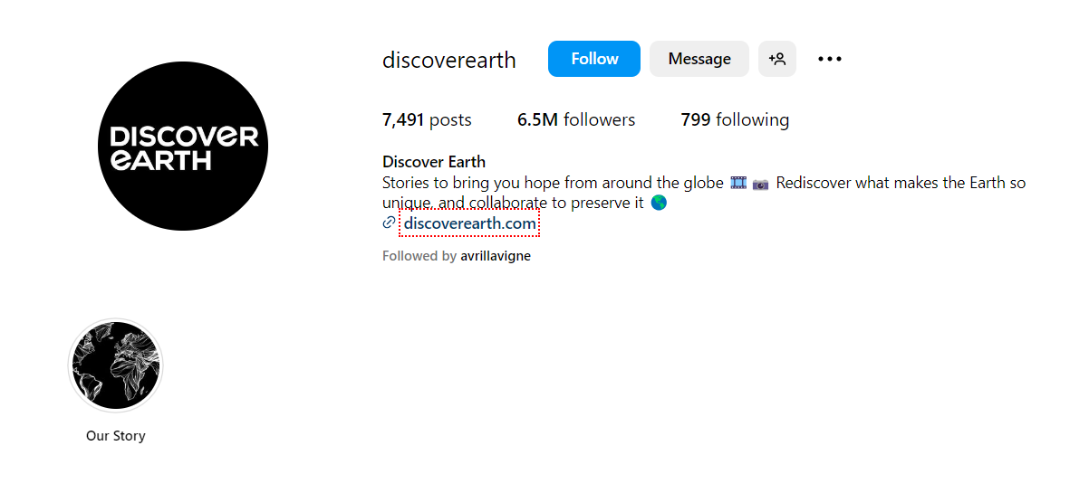 discoverearth Instagram profile