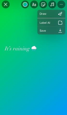Text and draw features of Instagram Story