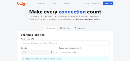 Bitly Homepage