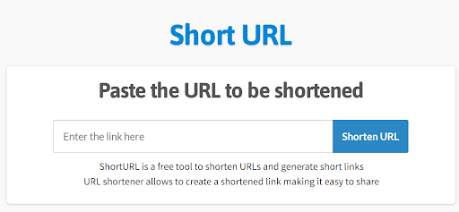 Short URL Homepage