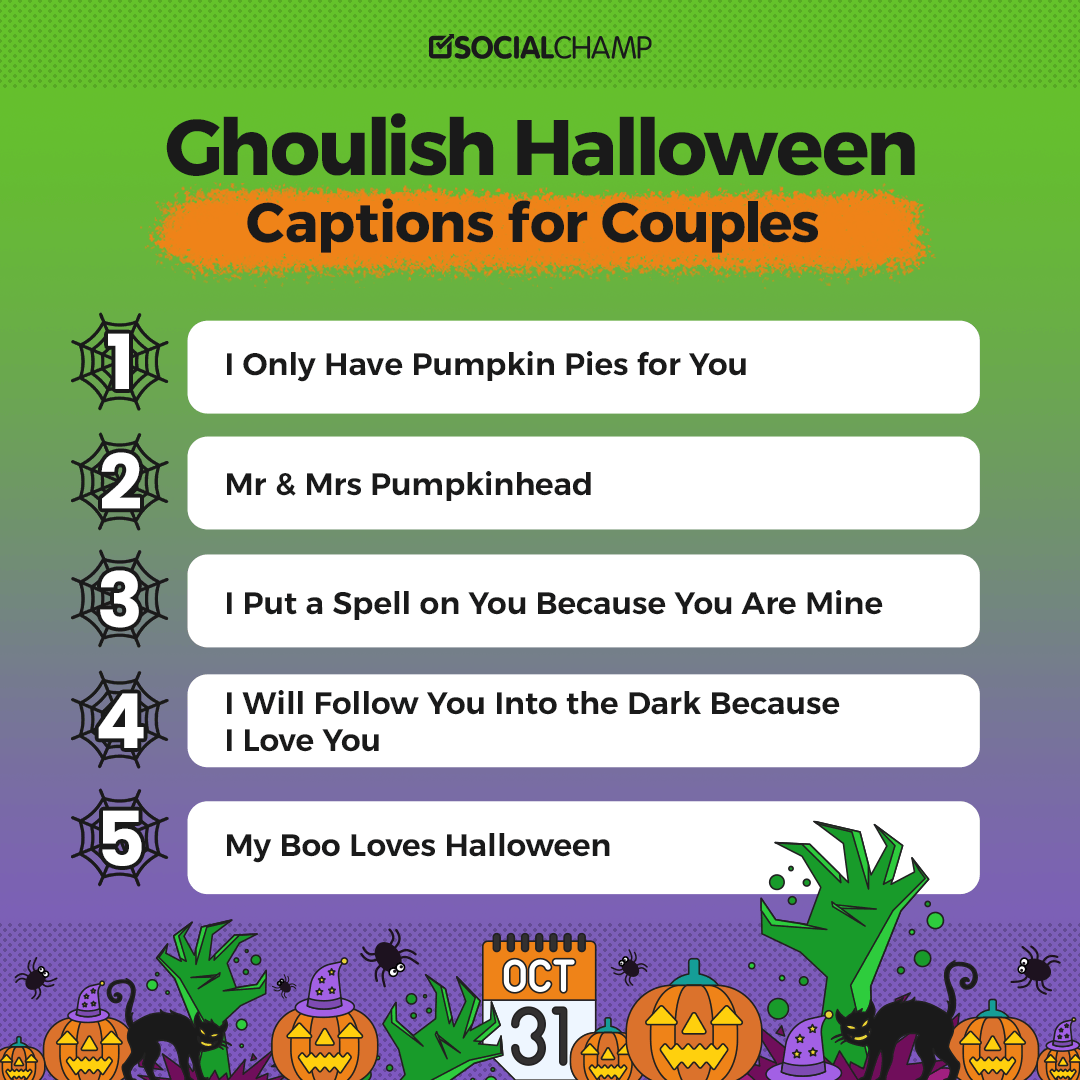 Ghoulish Halloween Captions for Couples