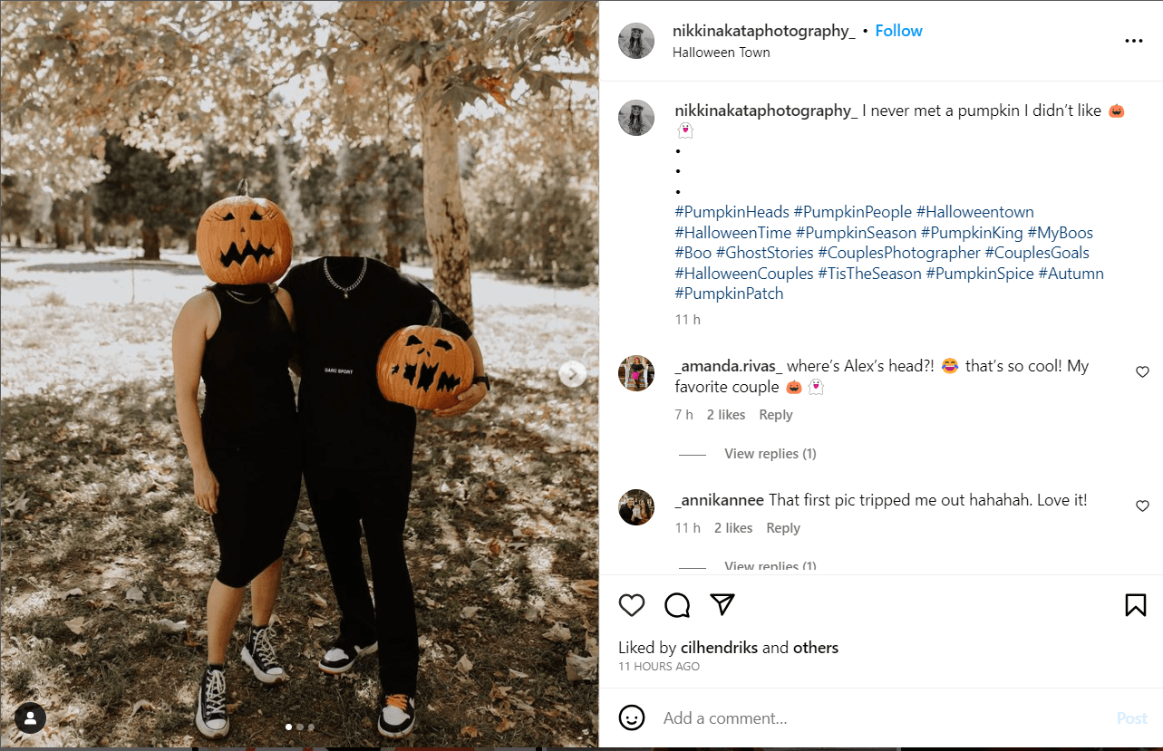 Halloween caption for couple 