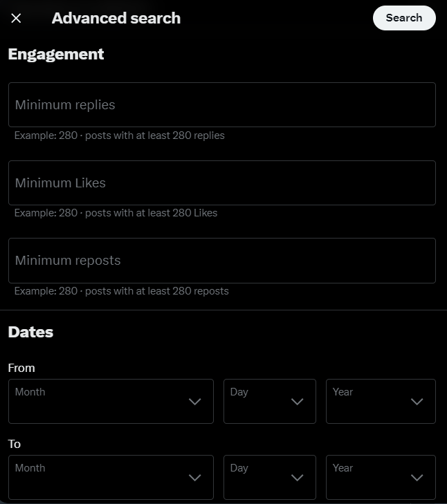 How To Advance Search On Twitter - Engagement