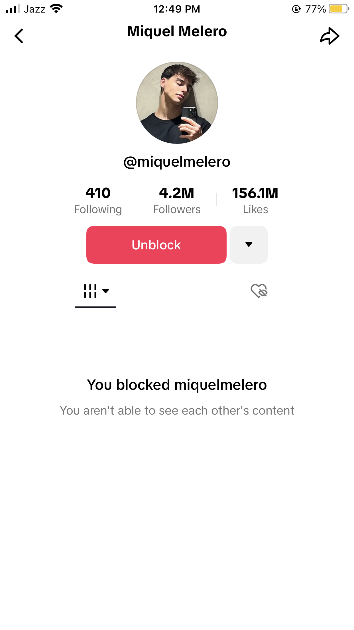 How to unblock someone on TikTok - Step 3