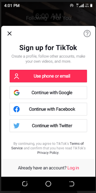 TikTok App - Step 2