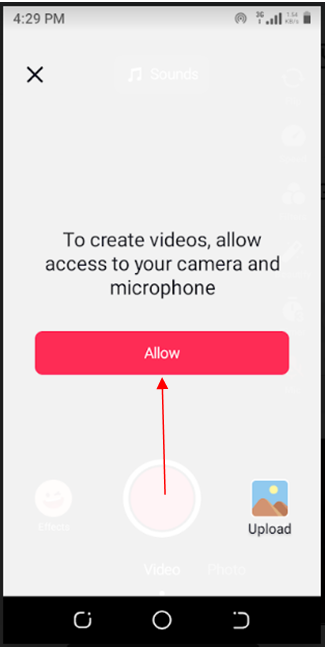 Post a TikTok video - Step 2 