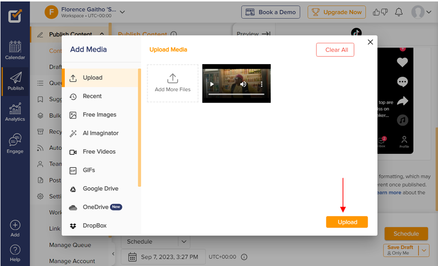  Schedule TikTok video - Step 9