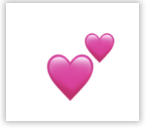 Pink heart emoji 