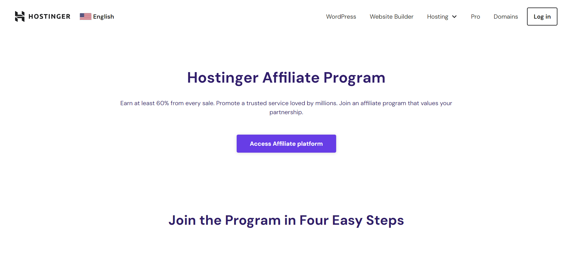 Hostinger's affiliate program