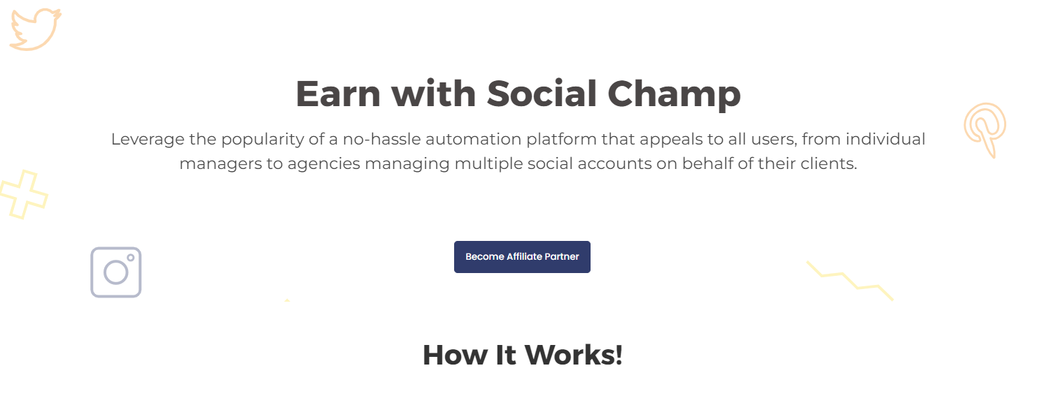 Social Champ's affiliate marketing program 