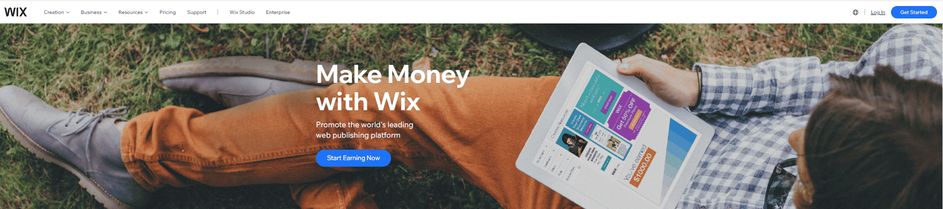 Wix's affiliate program 