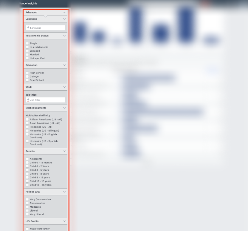 Advanced Facebook Audience Insights Filters